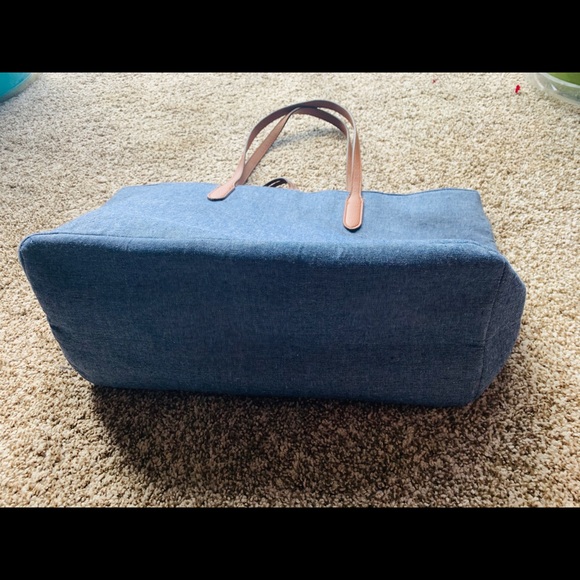 Large blue canvas tote bag - Picture 2 of 4